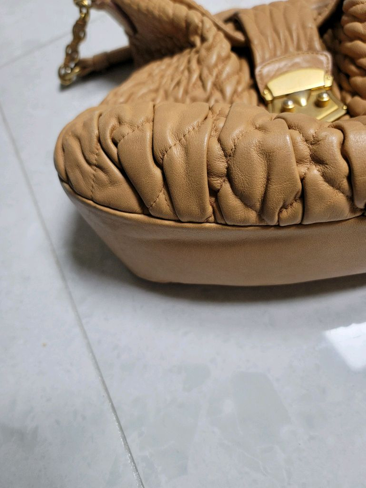 니나리치 연핑크가죽 체인 호보백 미우미우맛--3