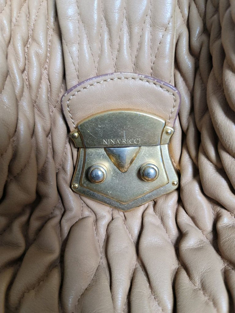 니나리치 연핑크가죽 체인 호보백 미우미우맛--4