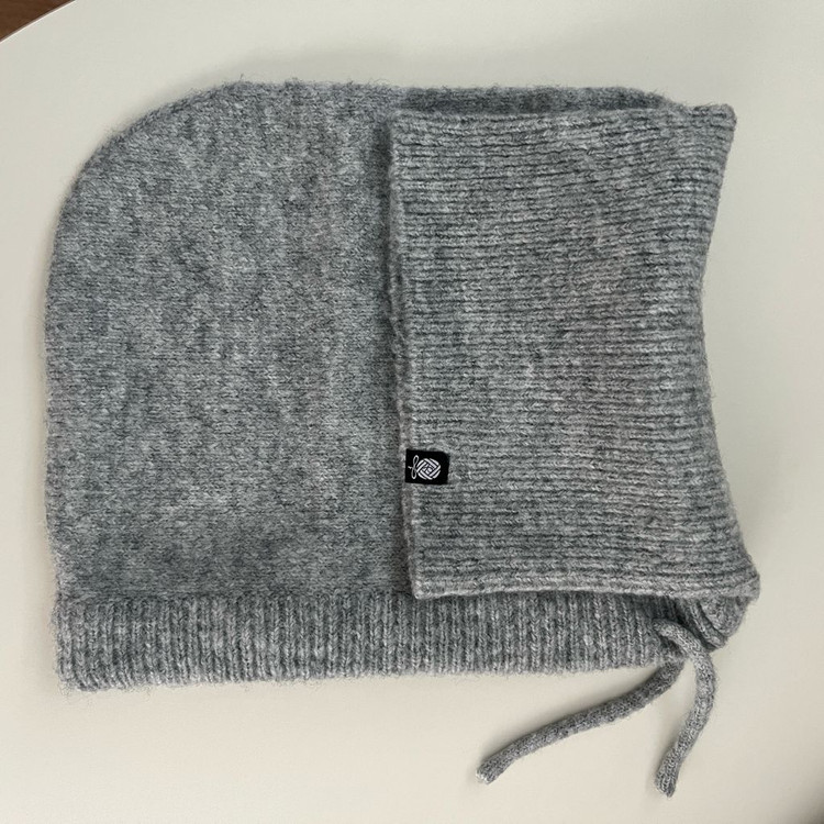라운드리코 니트 바라클라바 라이트그레이--1