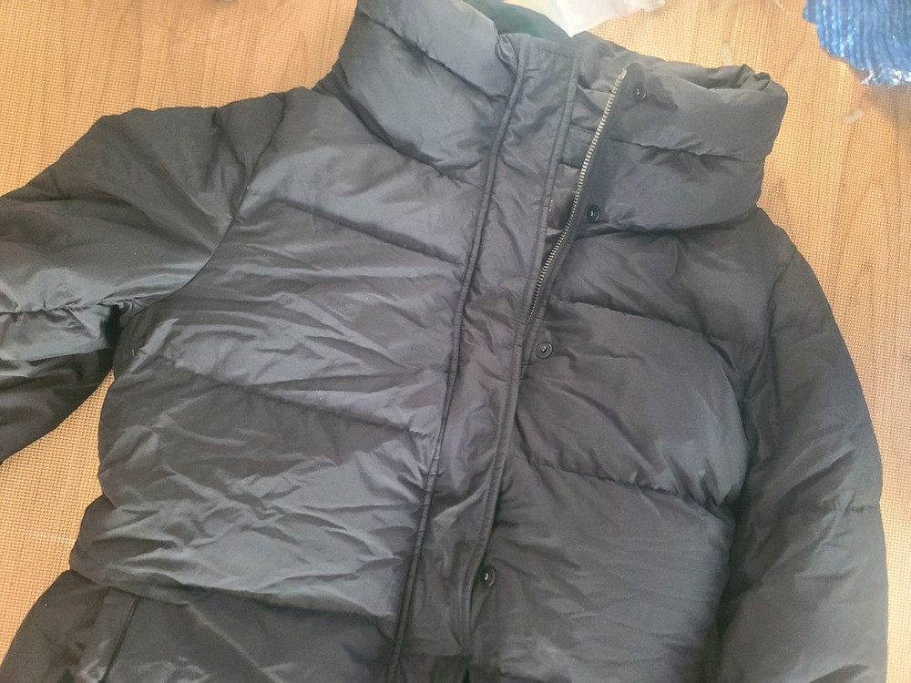 한성 타임 구스 포스트모던 블랙 롱패딩 F 사이즈--1