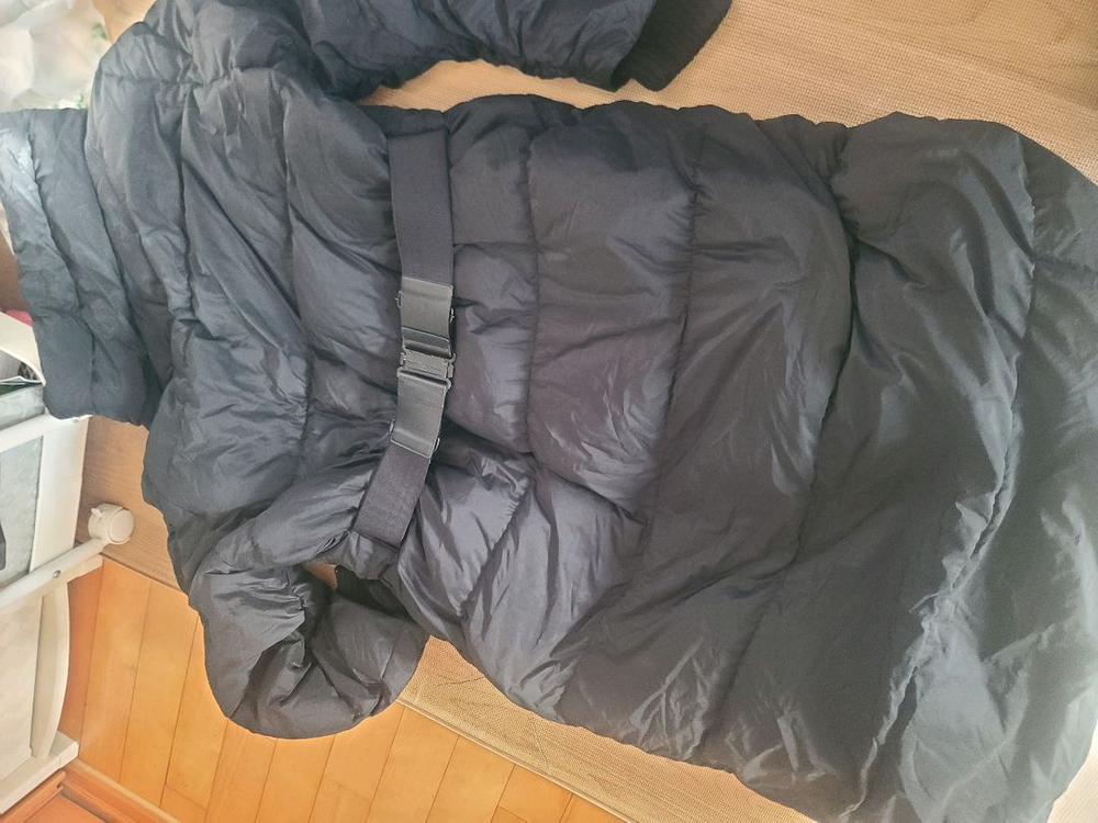 한성 타임 구스 포스트모던 블랙 롱패딩 F 사이즈--3