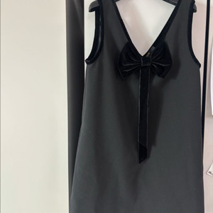 마쥬 벨벳보우 민소매 원피스