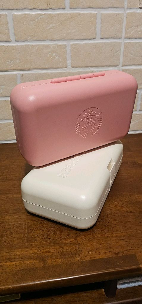 스타벅스 2022 서머 캐빈 파우치 크림/핑크--1