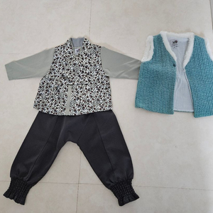 해랑화 남아 아기 한복 세트