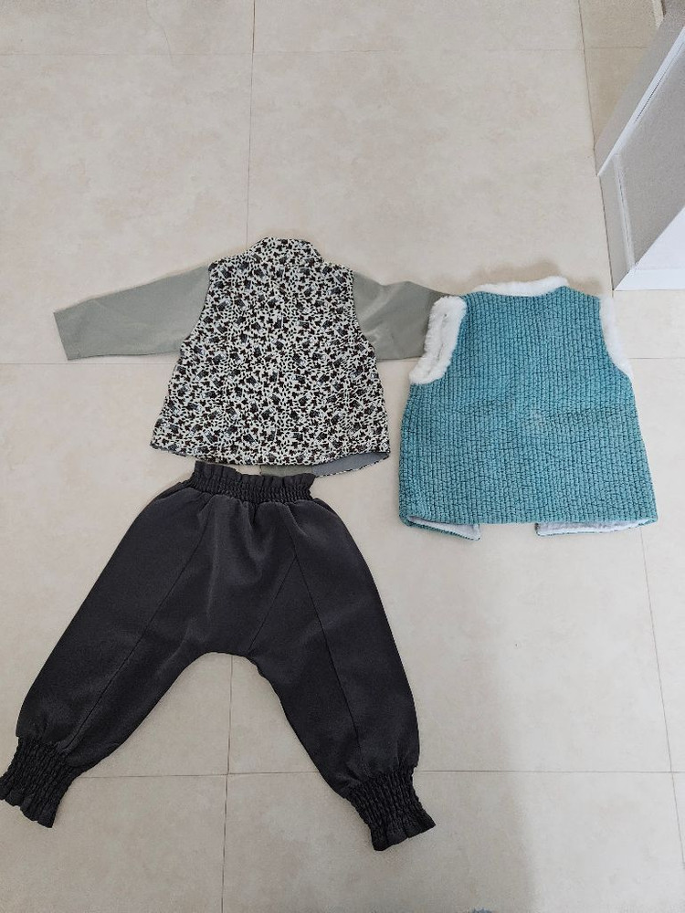 해랑화 남아 아기 한복 세트--1