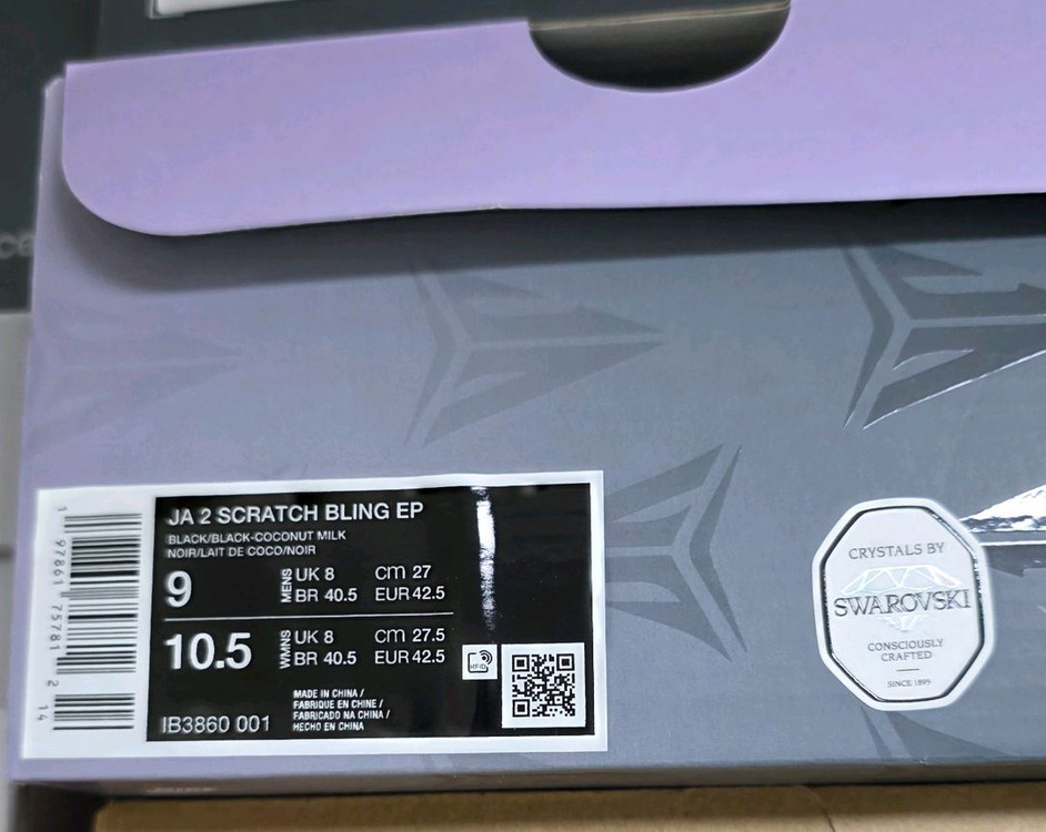 나이키 x 스와로브스키 자 2 EP 스크래치 블랙 라벨 270사이즈--1