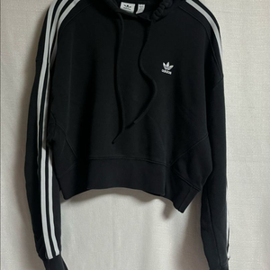 아디다스 크롭 삼선 후드티셔츠 후드티 S