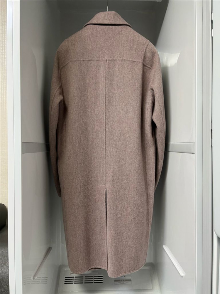 시스템옴므 멜란지핑크 오버핏 핸드메이드 코트 95사이즈--1