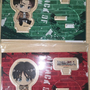 (미개봉) 진격의 거인 에렌 리바이 페탄 sd 아크릴 스탠드 일괄 이미지