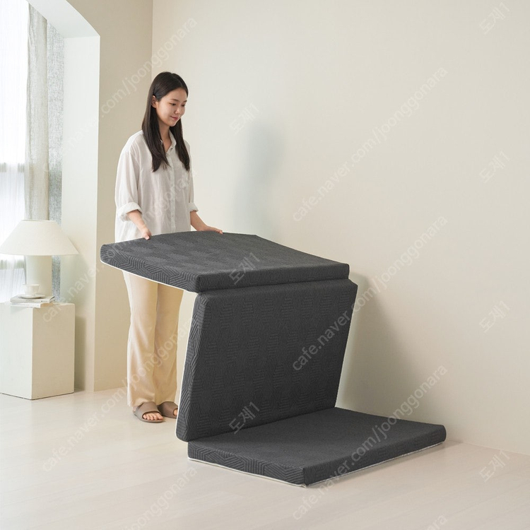 단단한 3단 접이식 매트리스 원룸 바닥 토퍼 수면매트 침대 접는 매트릭스 싱글 슈퍼싱글--2