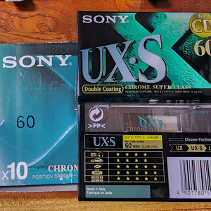 소니 고급 크롬 공테이프 UX-S 60 미개봉 신품 1박스