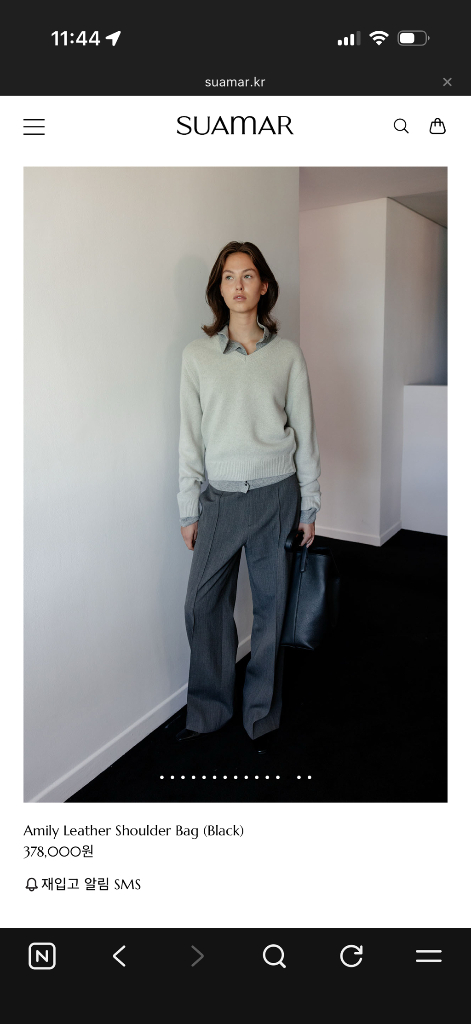 수아마르 애밀리레더백 이태리포르테사송아지 가죽--4