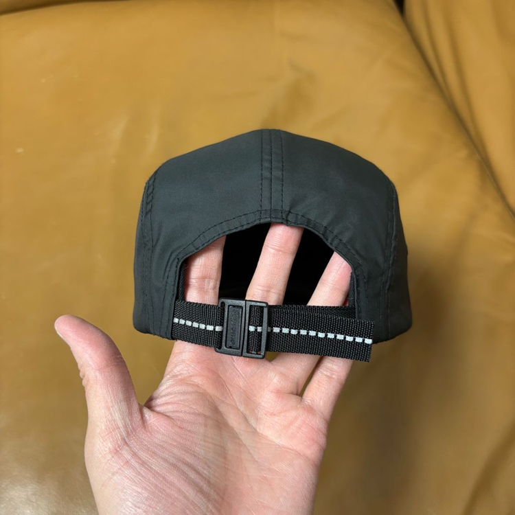 슈프림 캠프캡 모자 박스로고 인셋 젤 블랙--6