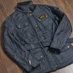 바버 인터네셔널 폴라퀼트 자켓 네이비 UK6 (44-44반)