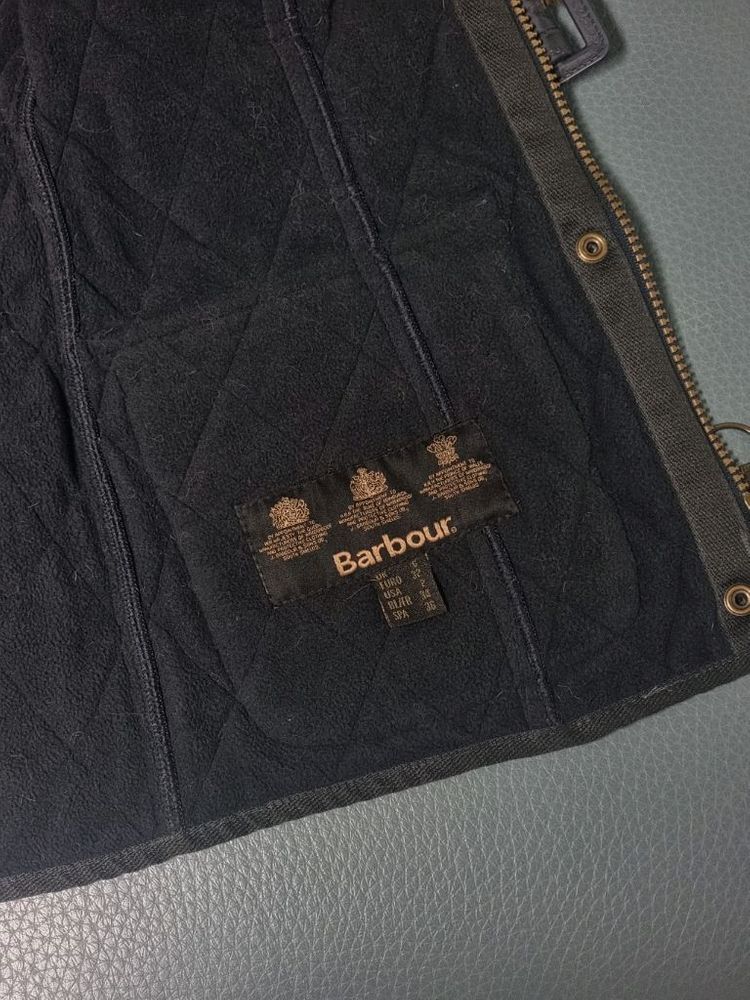 바버 인터네셔널 폴라퀼트 자켓 네이비 UK6 (44-44반)--2