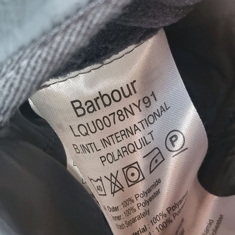 바버 인터네셔널 폴라퀼트 자켓 네이비 UK6 (44-44반)--3