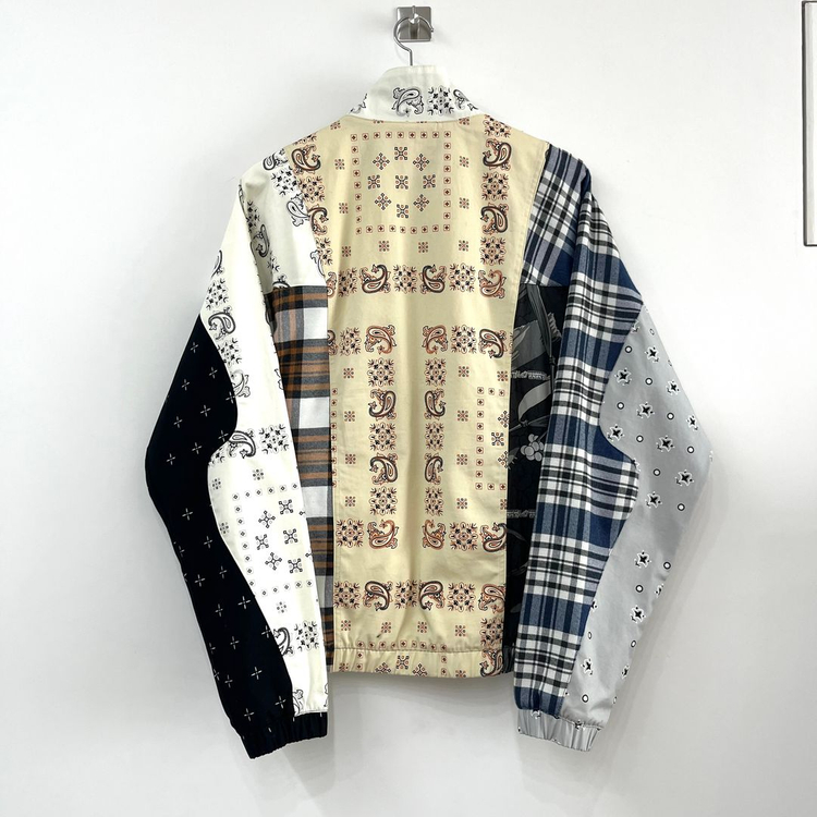 조던 x 리셀 웨스트브룩 와이낫 패치워크 하프 집 자켓--2