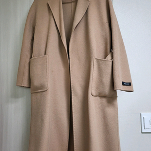 울100% 핸드메이드 롱 코트 베이지
