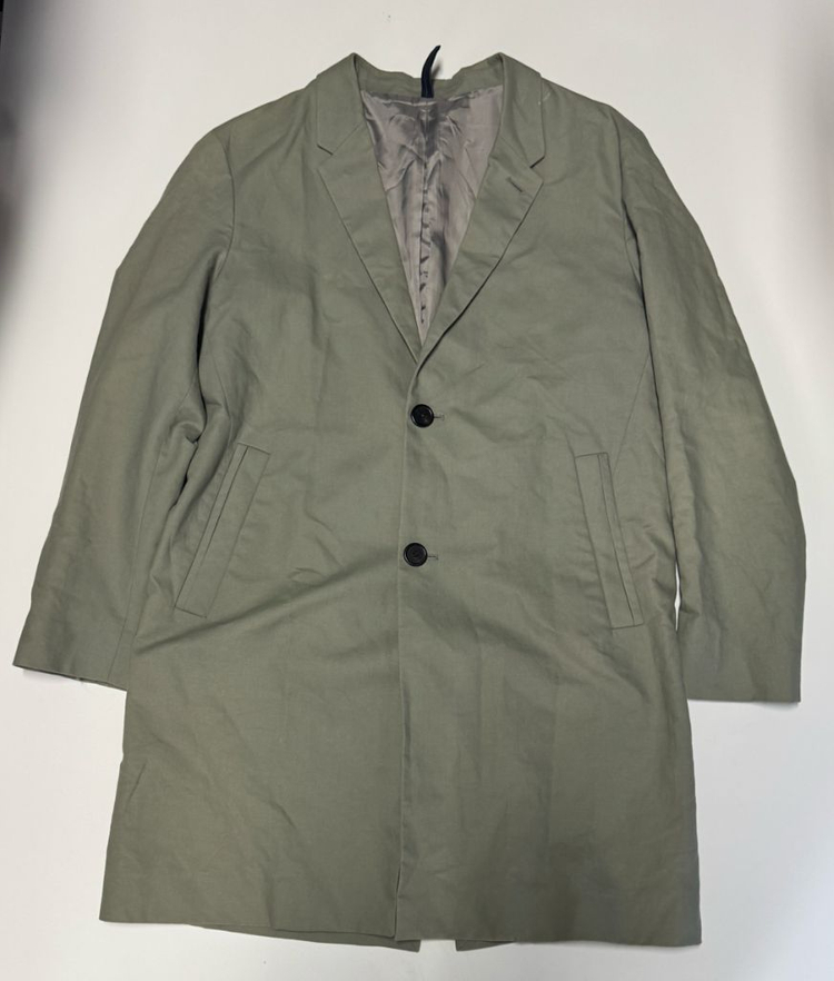 코오롱 커스텀멜로우 코튼 린넨 하프 코트 자켓 XL--0