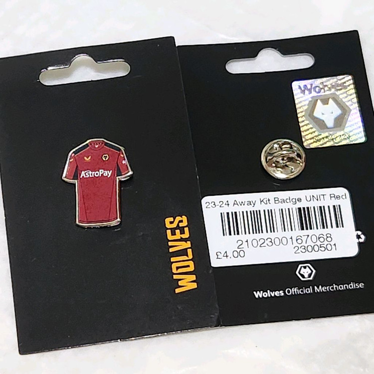 울버햄튼 23-24 어웨이 유니폼 뱃지 축구 뺏지 황희찬--1