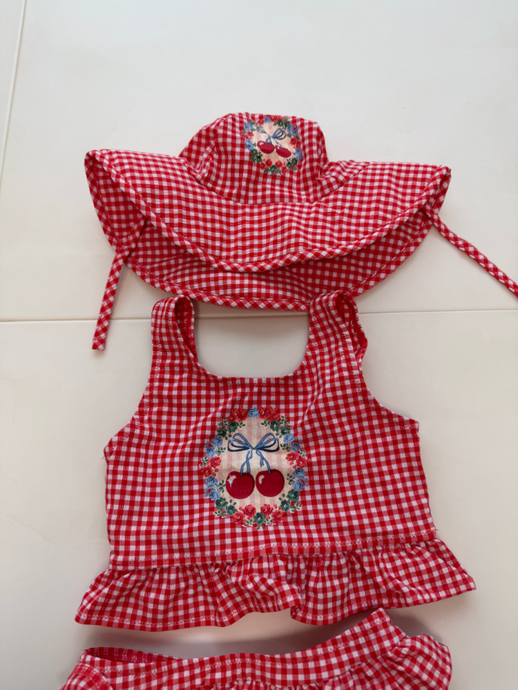 콩제슬레드 유아 비키니 수영복 3y 모자신발 일괄판매--1