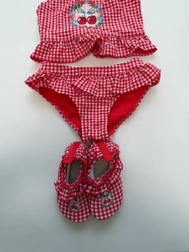 콩제슬레드 유아 비키니 수영복 3y 모자신발 일괄판매--2