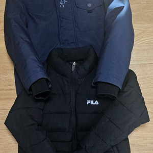 내셔널지오그래픽 키즈 다운 점퍼 130사이즈 + 휠라 키즈 패딩 점버 130사이즈 일괄