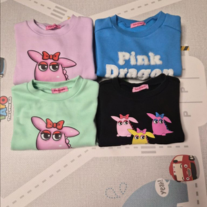핑크드레곤 기모 티셔츠 사이즈 120 일괄판매합니다