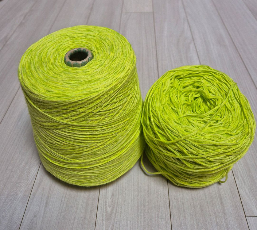 라임색 뜨개실--1