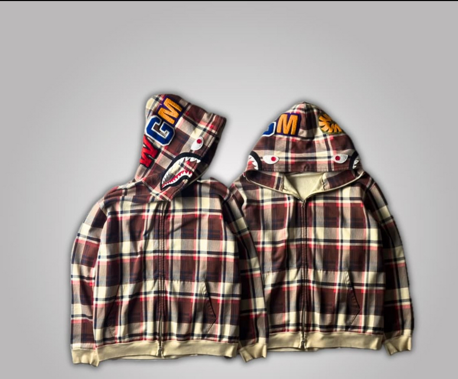 베이프 체크 샤크후드 (희귀매물) L--1