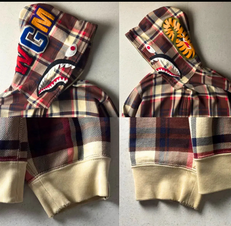 베이프 체크 샤크후드 (희귀매물) L--2