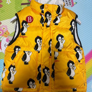 베베드피노 덕다운 펭귄 양면 패딩 조끼 110