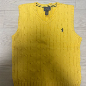 폴로 랄프로렌 키즈 옐로우 니트 조끼 6T 한번착용!