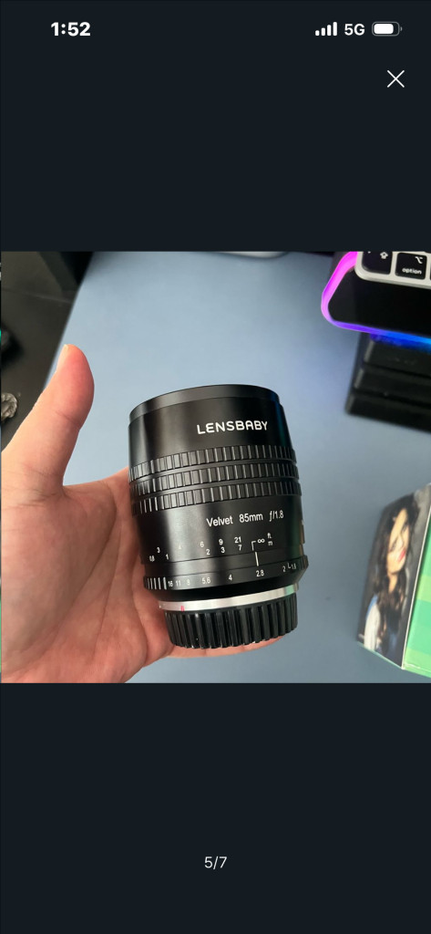 캐논 렌즈베이비 85mm F1.8 벨벳 렌즈 이미지