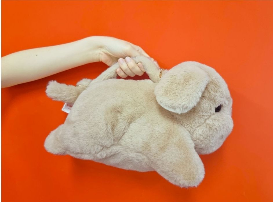 짱정품)둥글퍼피봉제인형 크로스백 미개봉--2