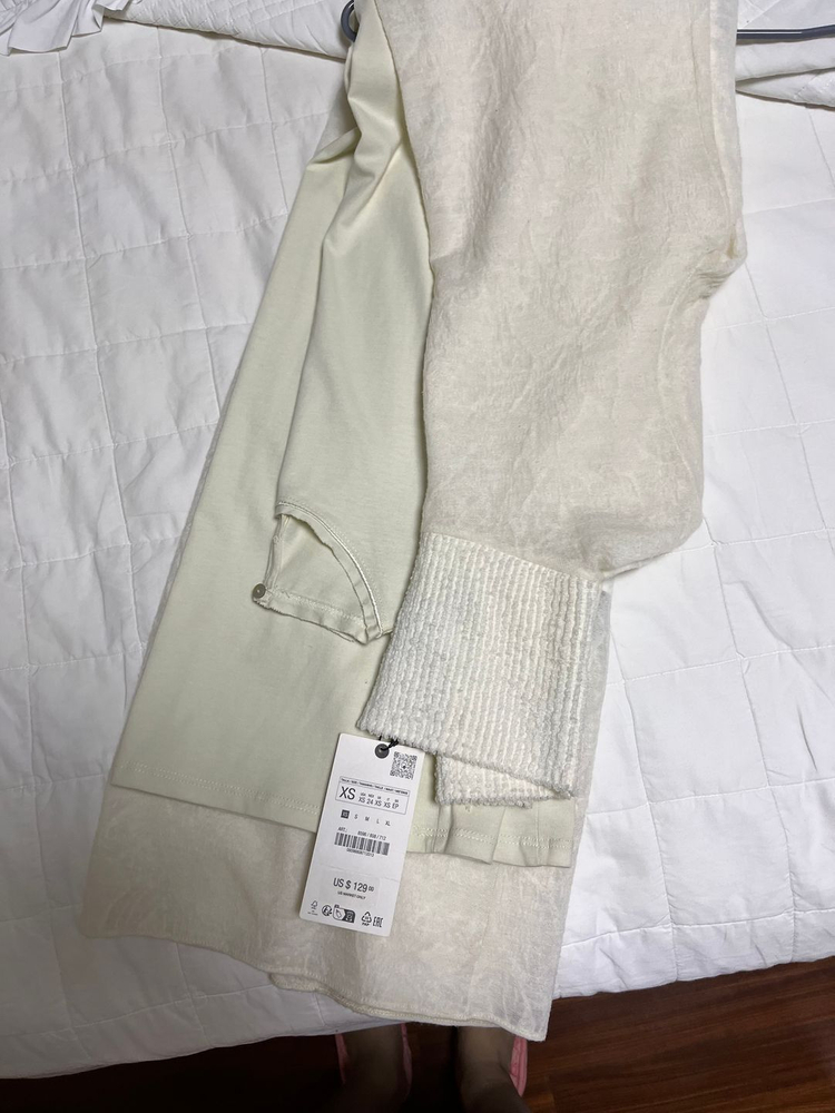 자라 자카드 울 원피스--8