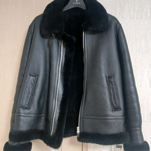 스페로네 리얼 블랙 양가죽 무스탕 자켓