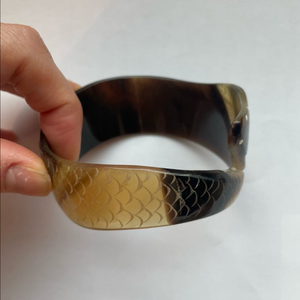 핸드메이드 팔찌 뱅글 링팔찌 화각 조각 뿔 상아