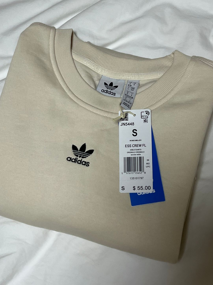 아디다스 에센셜 크루 플리스 스웻셔츠 S--1