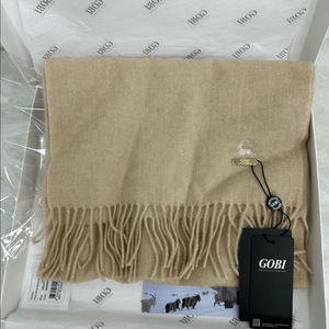 [GOBI 정품] 고비 몽골리안 캐시미어 머플러 새상품 / 베이지 / 박스포함 이미지