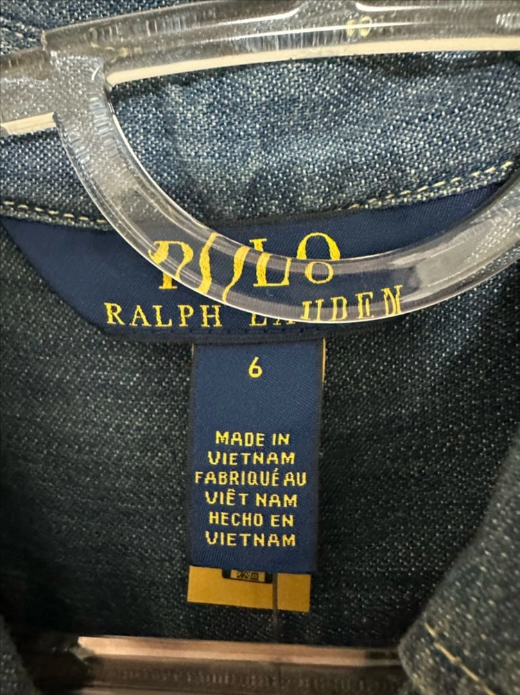 폴로 polo 키즈 여아 데님 셔츠 원피스 6사이즈 이미지