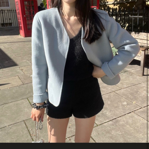 라플리에 블루 핸드메이드 코트