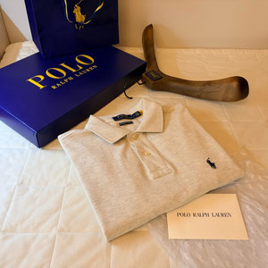 신형 폴로 랄프로렌 코튼 폴로셔츠 커스텀슬림핏 M(100)오트밀컬러 새것