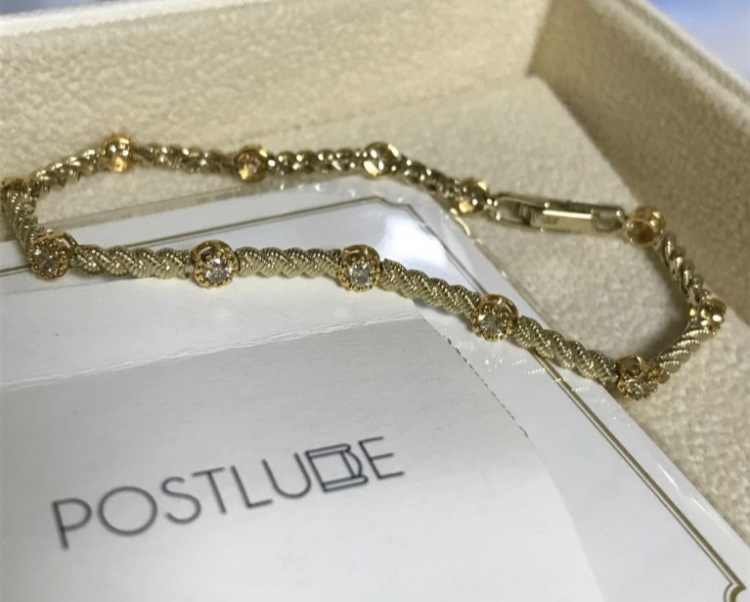 18k 꼬냑다이아 팔찌 새상품 (6.40g)--2