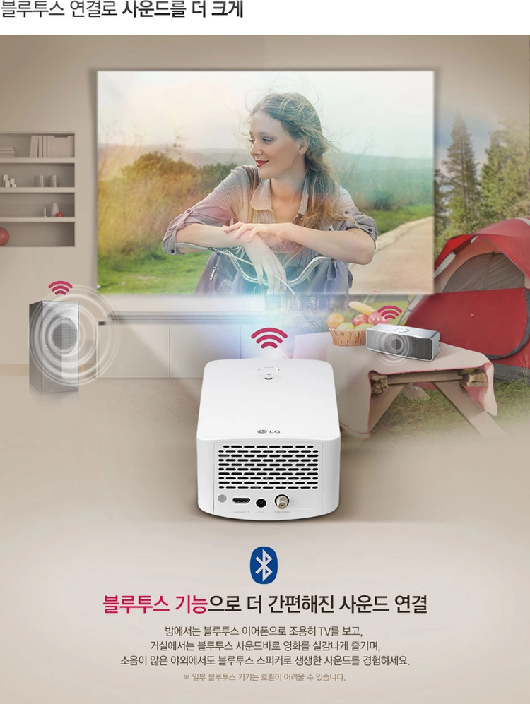 LG 미니빔 PF1500 1400안시 풀HD LED 중고빔프로젝터 (총사용 0시간) 이미지
