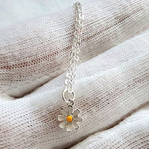 핸드메이드 데이지 은목걸이 (이태리체인)-44.5cm 이미지
