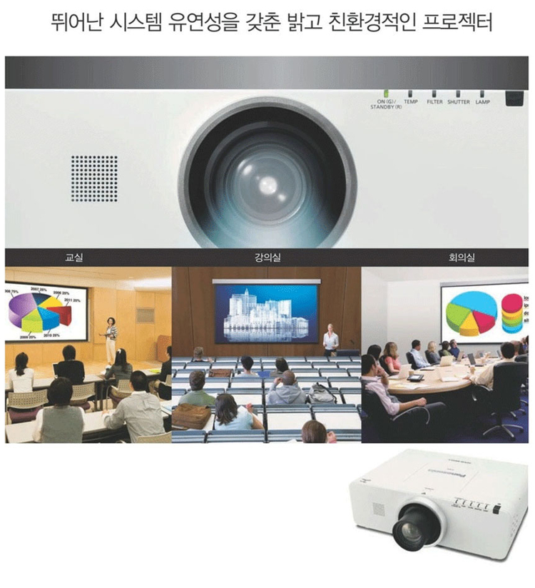 파나소닉 PT-EW530 4500안시 WXGA 중고빔프로젝터 (회의실,강의실)--2