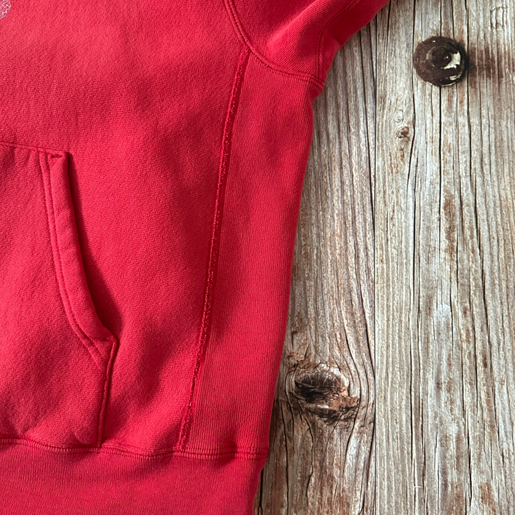 베이프 x 캠버 리버스위브 후드 레드 색상 M 사이즈--7