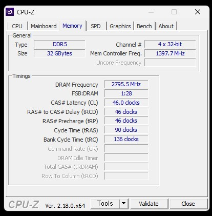 에센코어 KLEVV DDR5 16gb *2 PC5-44800 CL46 파인인포 [16GB] (5600)*2--2