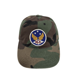 RRL 폴로 랄프로렌 윙드 로고 가먼트 다이드 볼캡 카모플라주